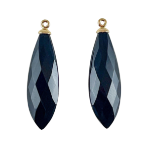 Onyx facetted baroque droplet