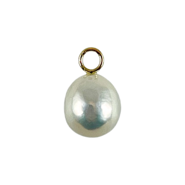 White pearl droplet pendant - Image 7