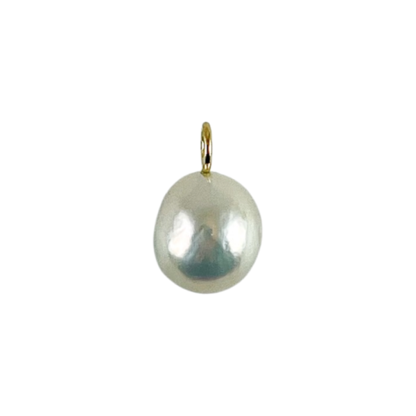 White pearl droplet pendant - Image 6