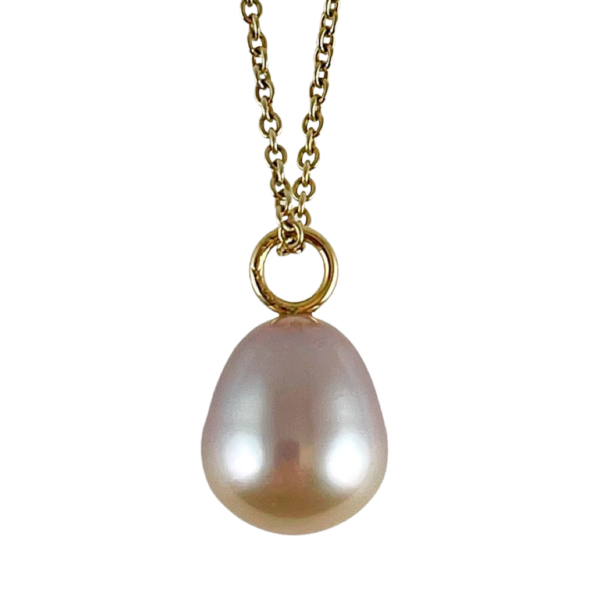 Rosy pearl droplet pendant - Image 2