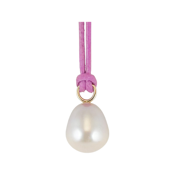 Rosy pearl droplet pendant - Image 5