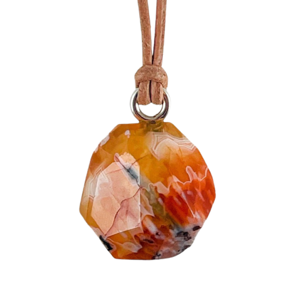 Chalcedony droplet pendant