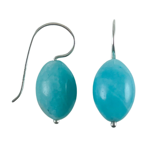 Amazonite olive glider earrings