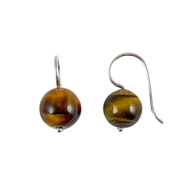 Brown tiger eye glider earrings