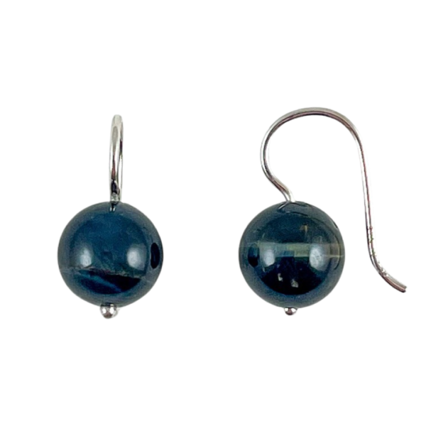 Blue tiger eye glider earrings