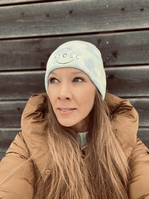 Blue and Green Tie Dye Beanie - Image 2