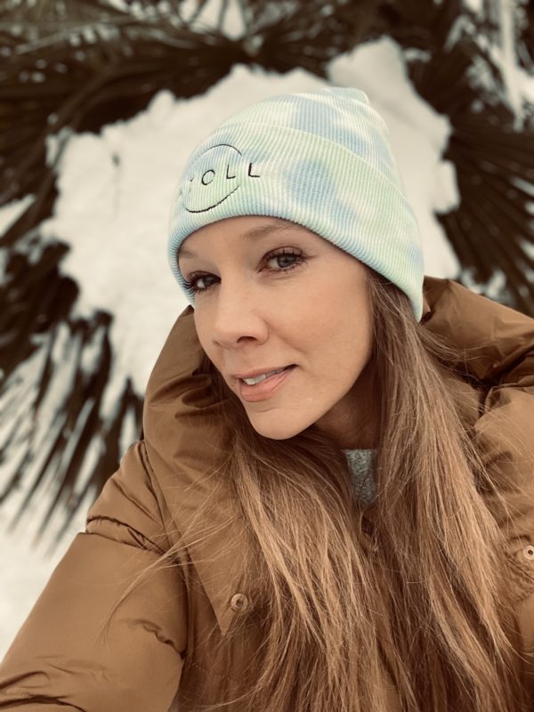 Blue and Green Tie Dye Beanie - Image 4