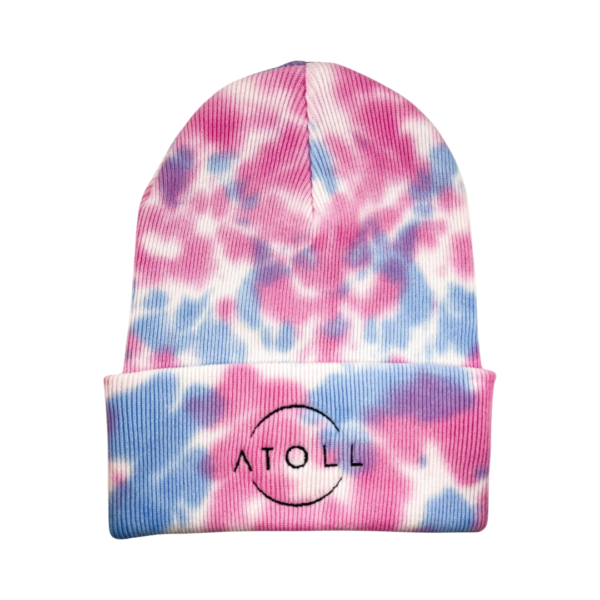 Blue and Pink Tie Dye Beanie
