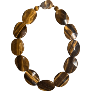 Tilly Tiger Eye Oval Cut Necklace