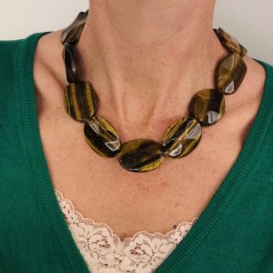 Tilly Tiger Eye Oval Cut Necklace