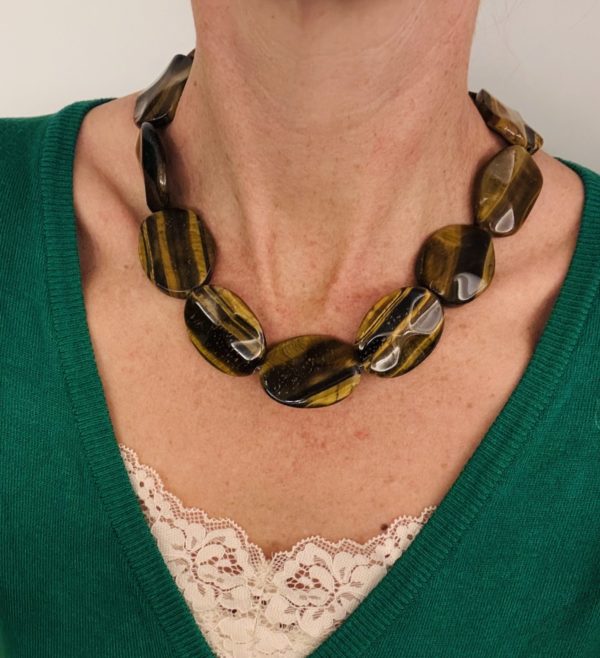 Tilly Tiger Eye Oval Cut Necklace