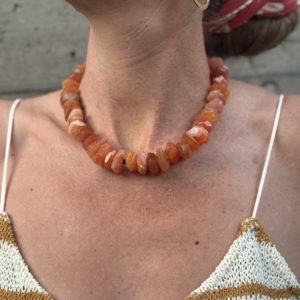 Aly Chalcedony Baroque Cut Necklace