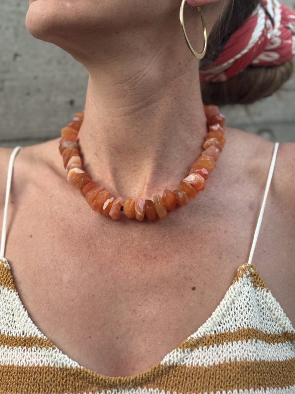 Aly Chalcedony Baroque Cut Necklace