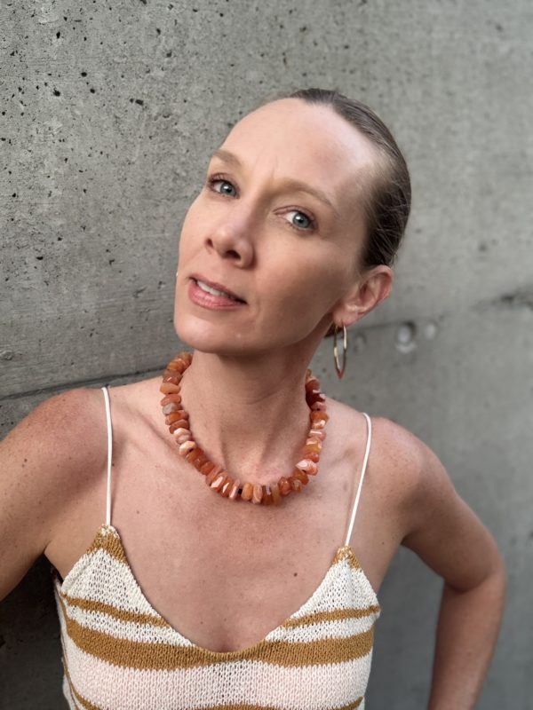 Aly Chalcedony Baroque Cut Necklace - Image 3